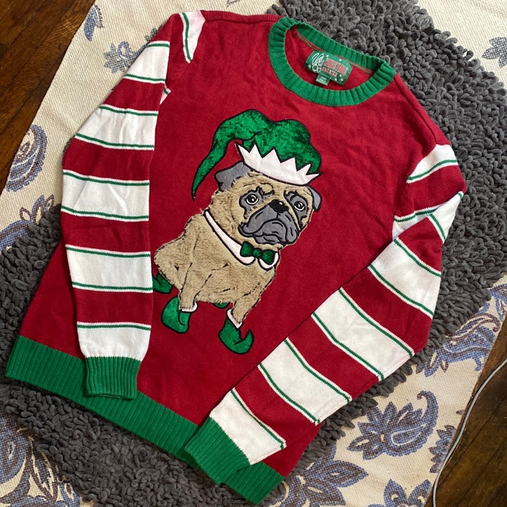 Ugly Christmas Pug Sweater